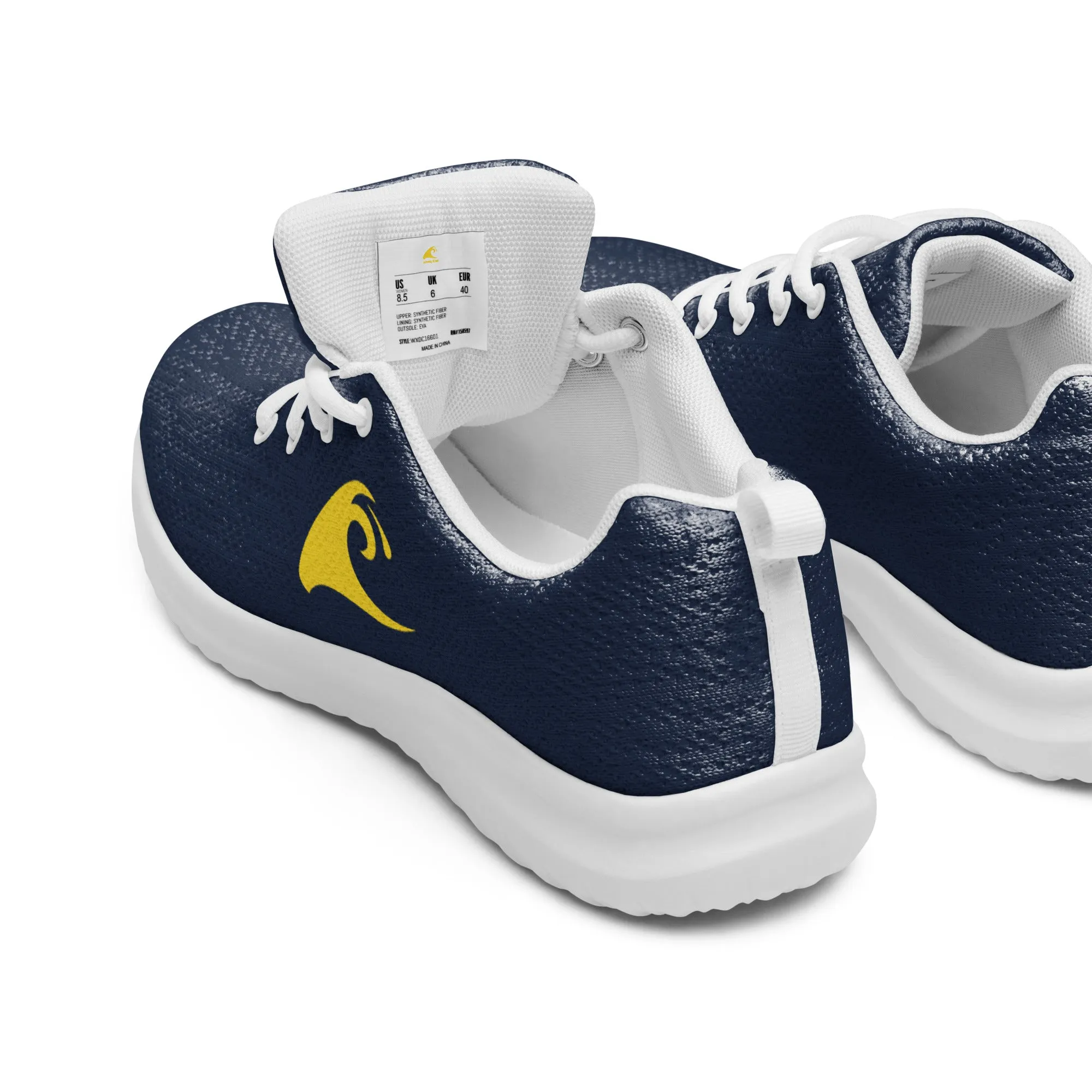 Women’s Navy Blue Athleisure Shoes with Yellow Extremely Stoked Epic Wave Logo