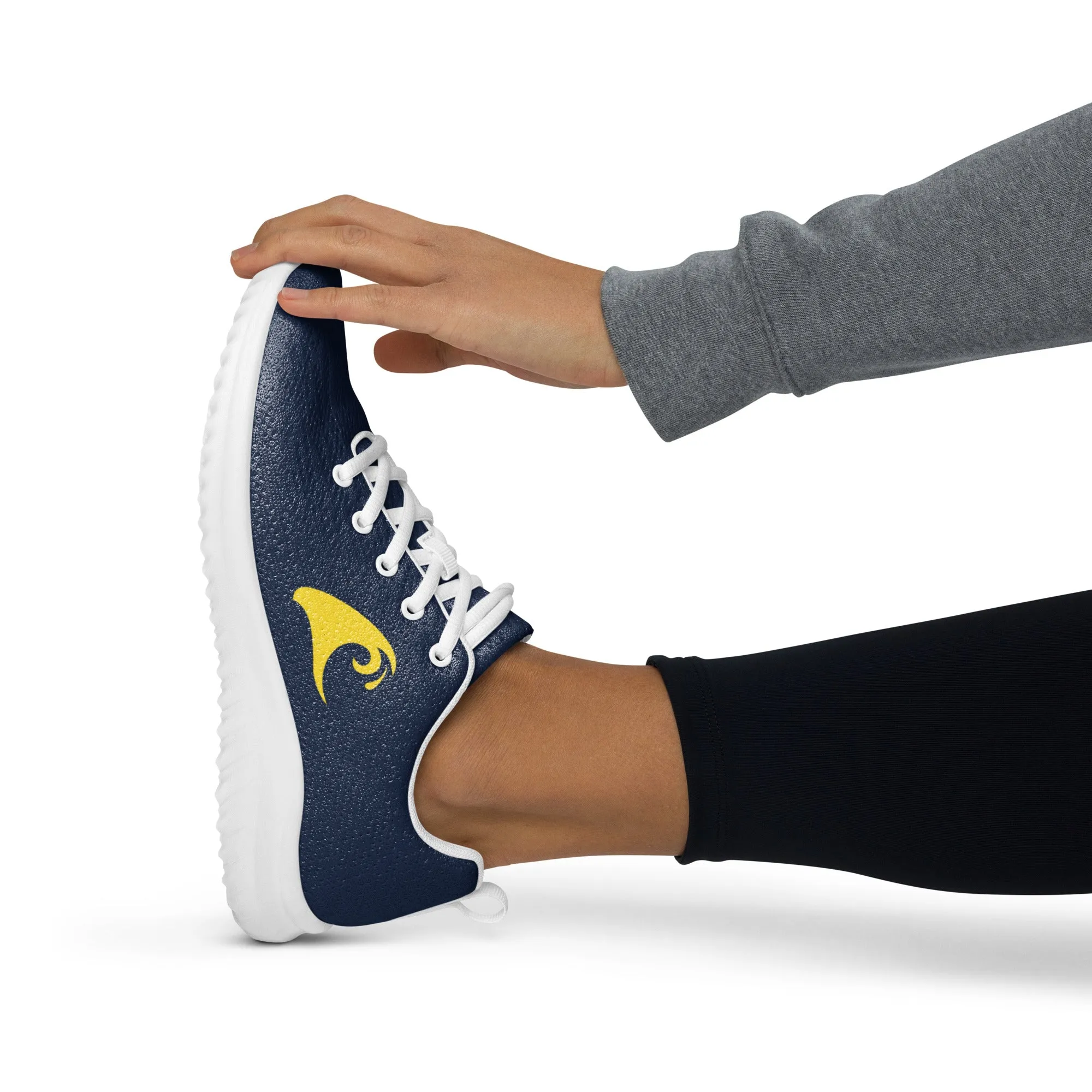 Women’s Navy Blue Athleisure Shoes with Yellow Extremely Stoked Epic Wave Logo