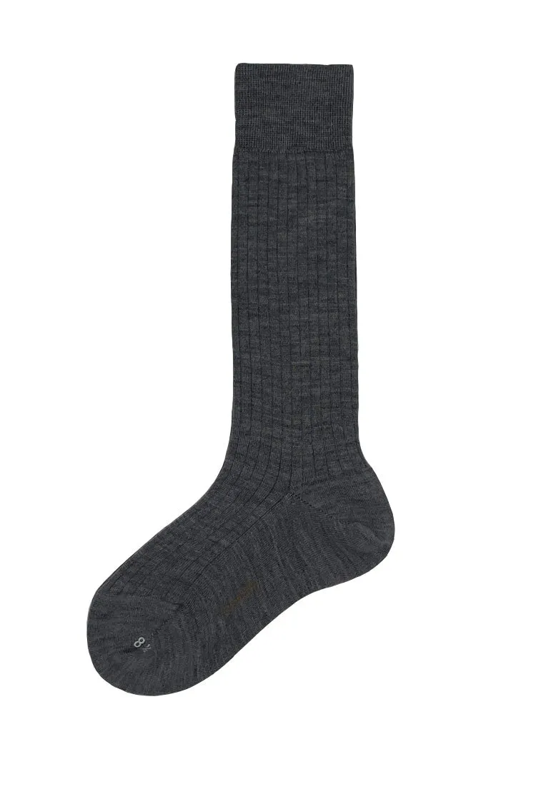 WOOL SHORT SOCKS | Medium Grey