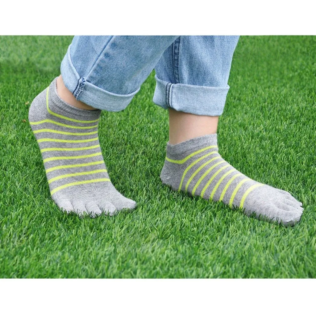 ZFSOCK 5 Finger Cute Stripes Design Toe Socks for Women  Gift Ideas for Women, 4 Pairs